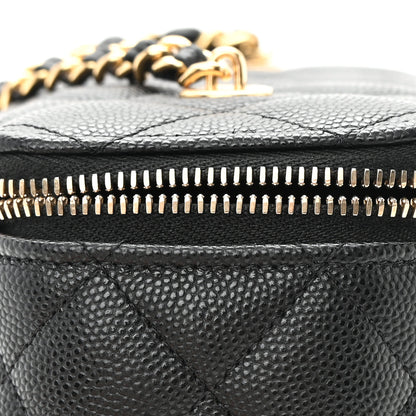Chanel Caviar Quilted Enamel Coco Casino Small Vanity Case With Chain Black 15 of 15