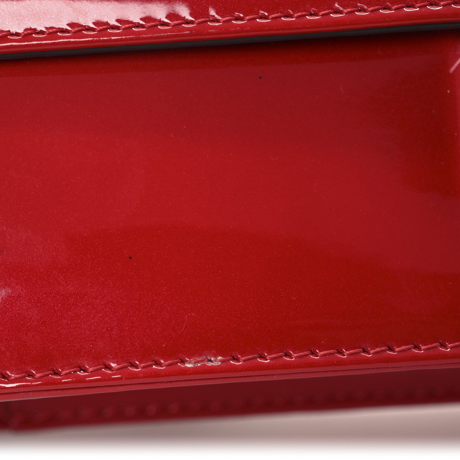 Christian Dior Metallic Box Patent Calfskin Miss Dior Promenade Pouch Red 13 of 14