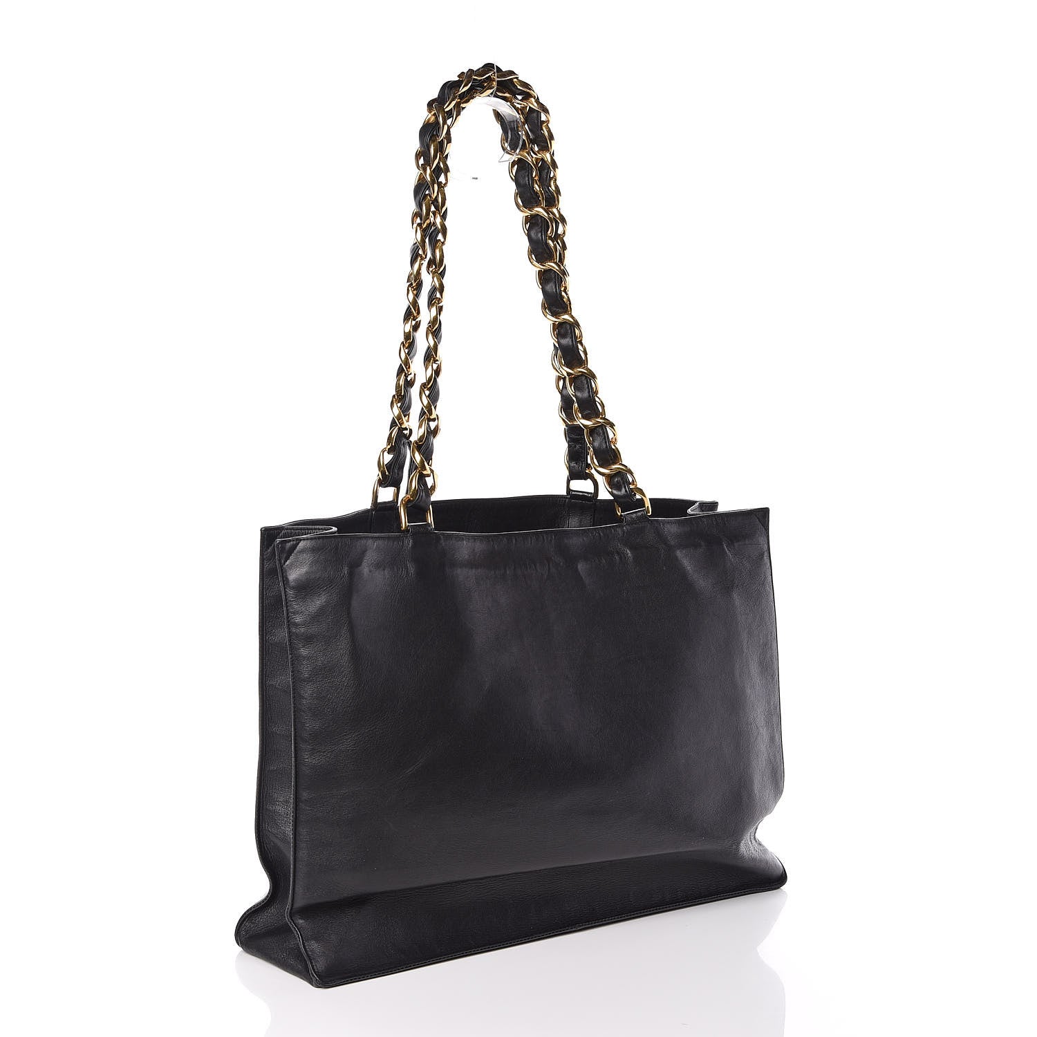Chanel Lambskin CC Tote Black 3 of 9