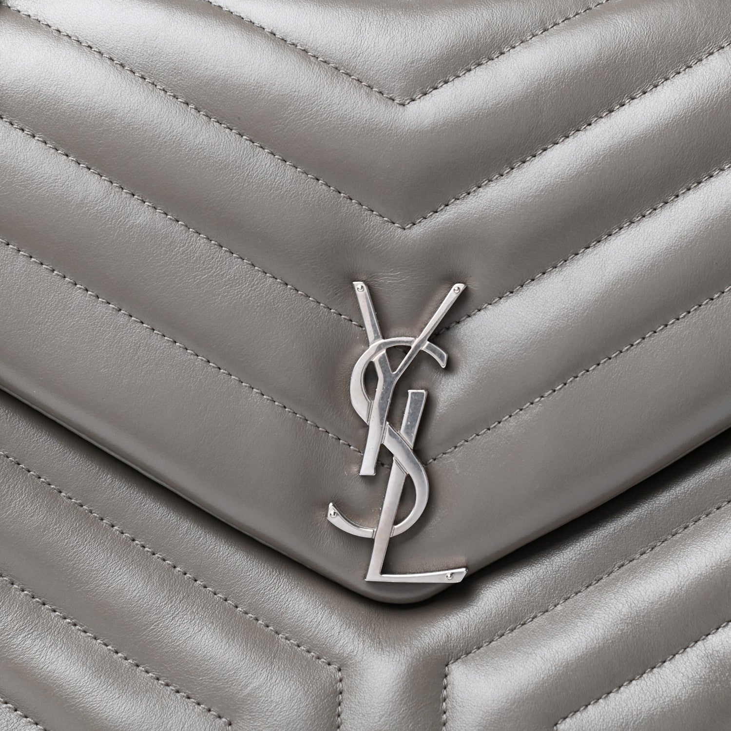 Saint Laurent Calfskin Y Quilted Monogram Medium Loulou Chain Satchel Faggio 9 of 9