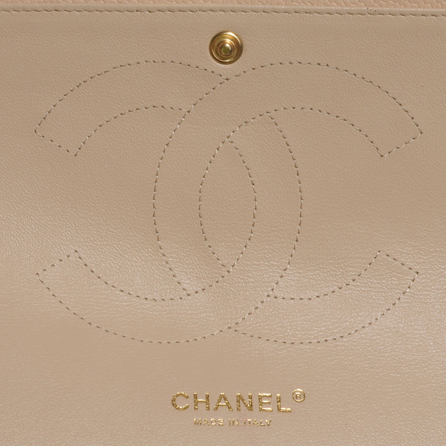 Caviar Jumbo Double Flap Beige Clair