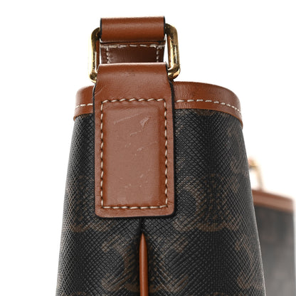 Celine Triomphe Canvas Calfskin Medium Bucket Bag Tan 8 of 11