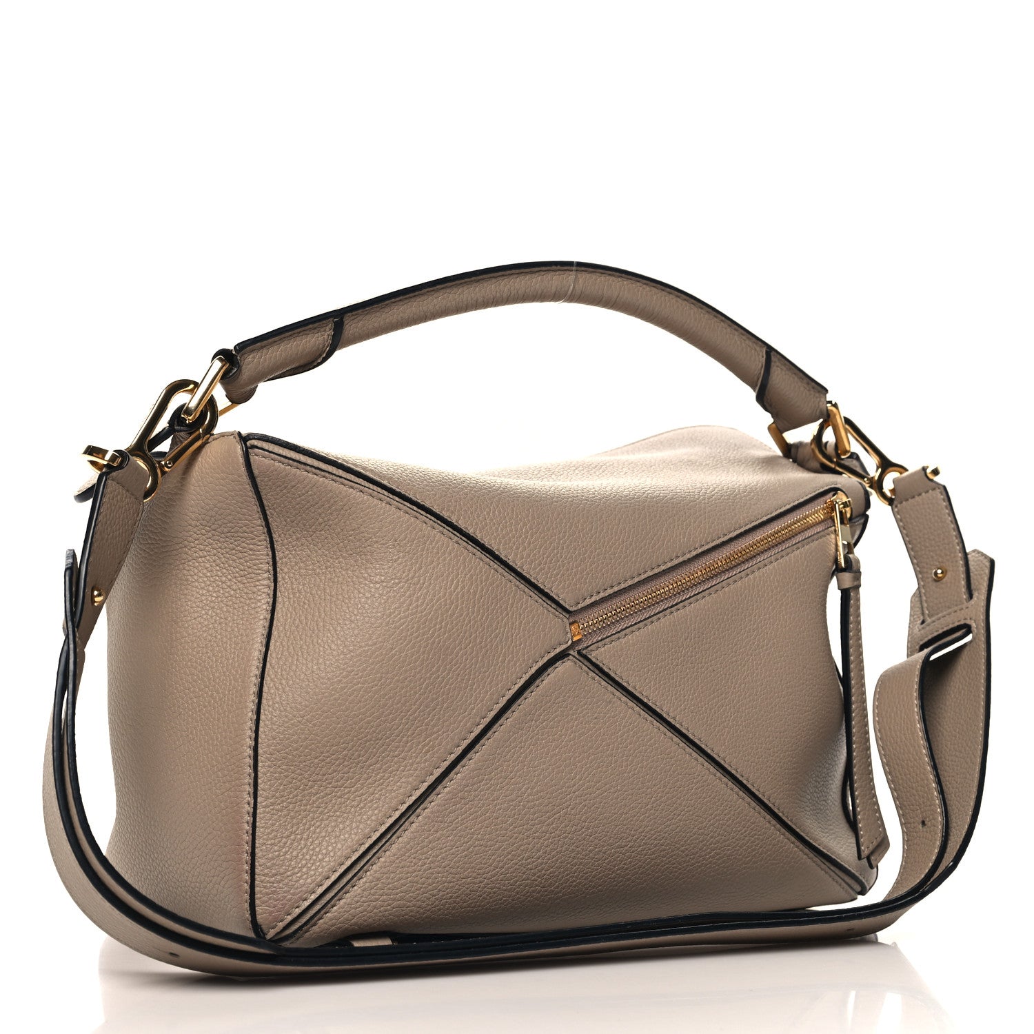 Loewe Grained Calfskin Medium Puzzle Bag Sand 3 of 10