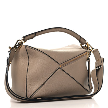Loewe Grained Calfskin Medium Puzzle Bag Sand 3 of 10