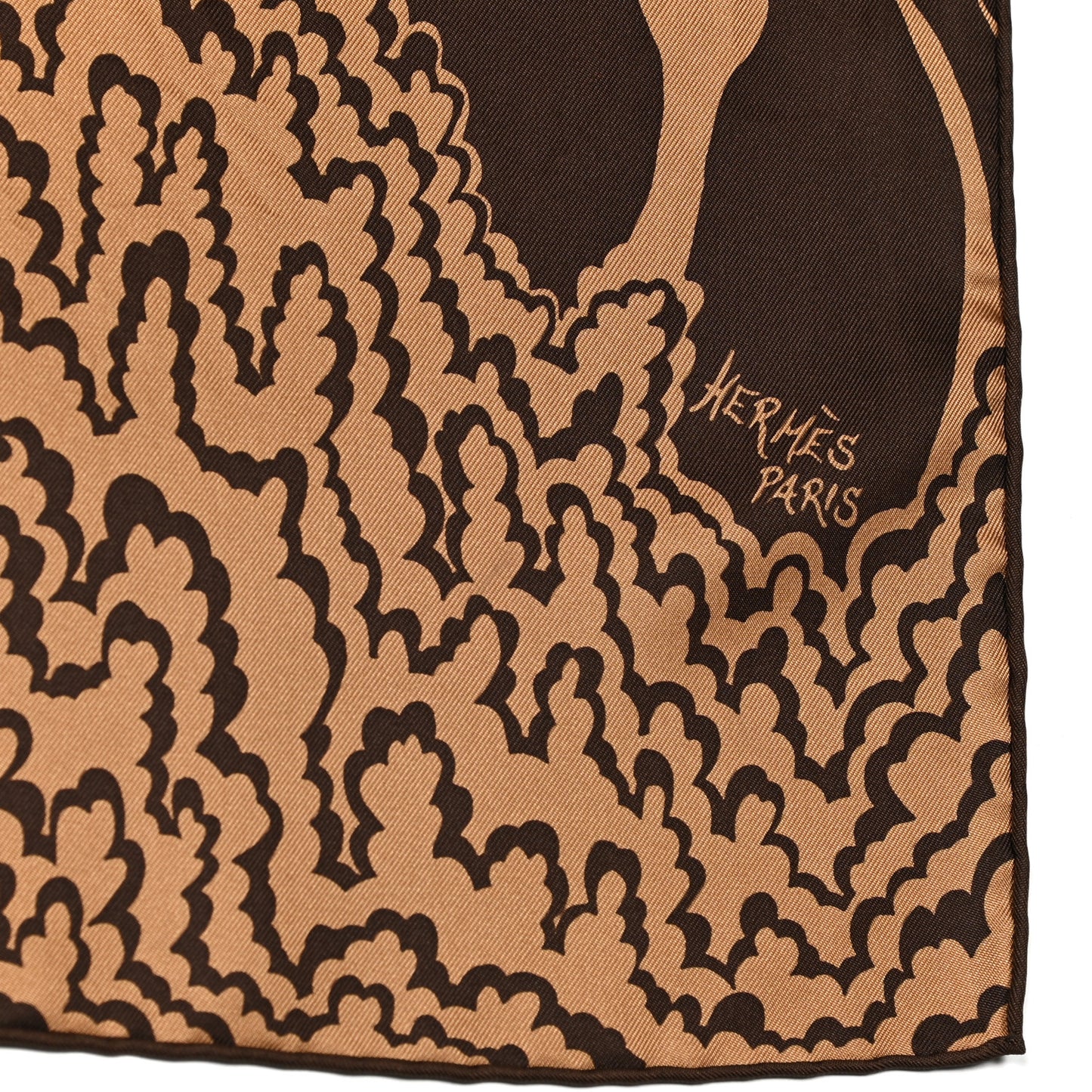 Silk The Three Graces Scarf 90 Tabac Brun