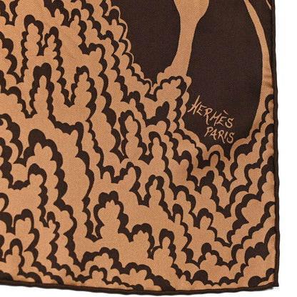 Hermes Silk The Three Graces Scarf 90 Tabac Brun 1 of 5