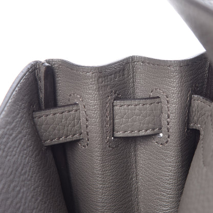 Hermes Taurillon Clemence Kelly Ado Backpack Etain 15 of 25