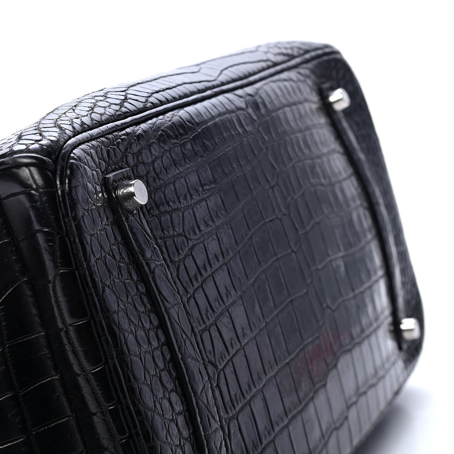 Matte Porosus Crocodile Birkin 35 Black
