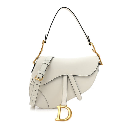 Christian Dior Grained Calfskin Saddle Bag With Strap Latte 1 of 11
