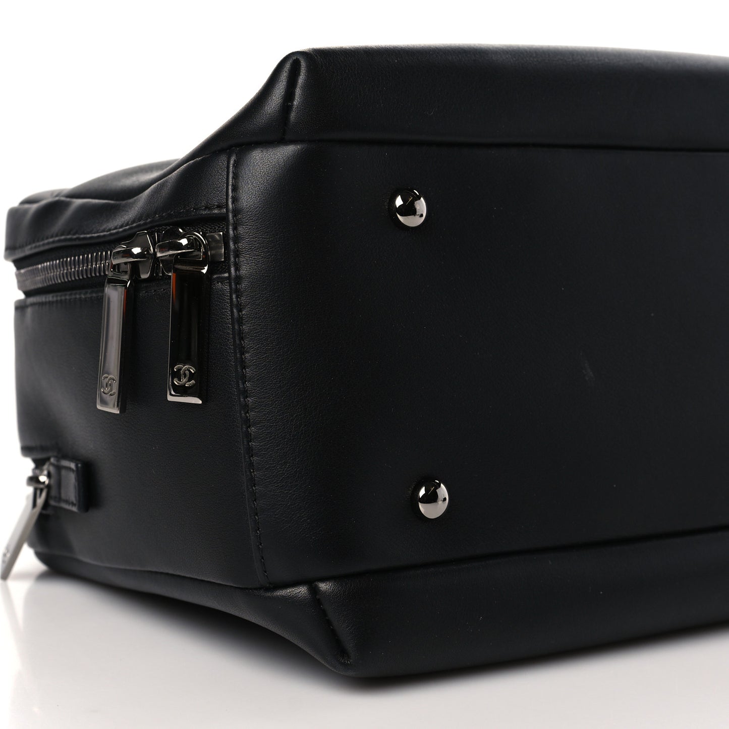 Calfskin Small Trendy CC Bowling Bag Black
