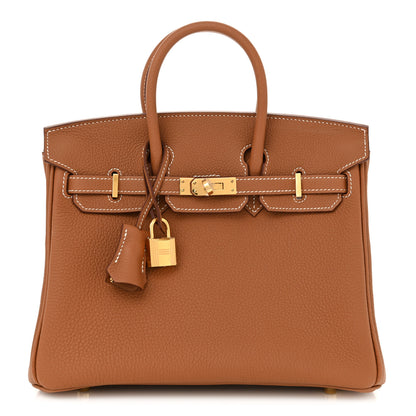 Hermes Togo Birkin 25 Gold 1 of 11