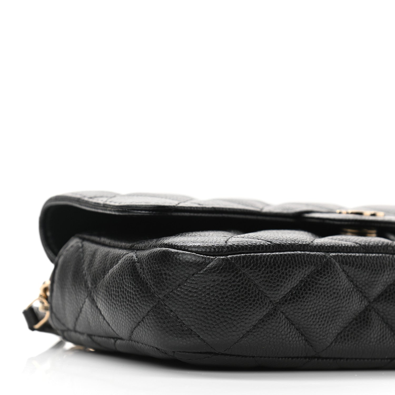 Chanel Caviar Quilted Flap Phone Holder With Chain Black 11 of 13