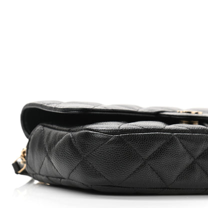 Chanel Caviar Quilted Flap Phone Holder With Chain Black 11 of 13