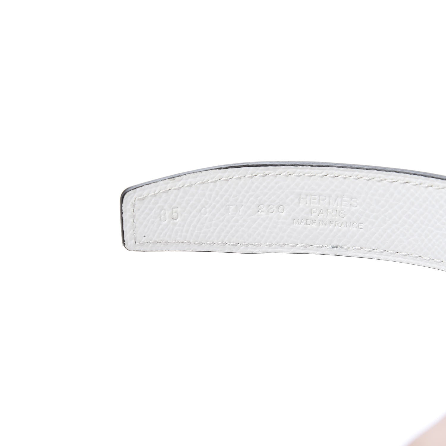 Hermes Swift Epsom 24mm Belt Strap 85 Etoupe White 3 of 8