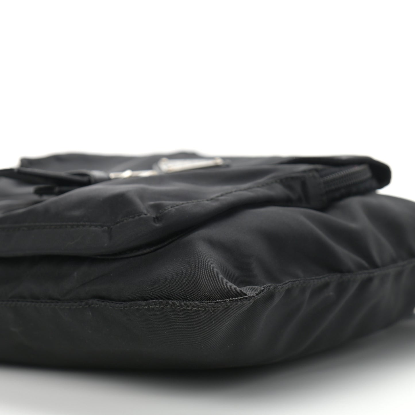 Nylon Tessuto Vela Messenger Bag Black