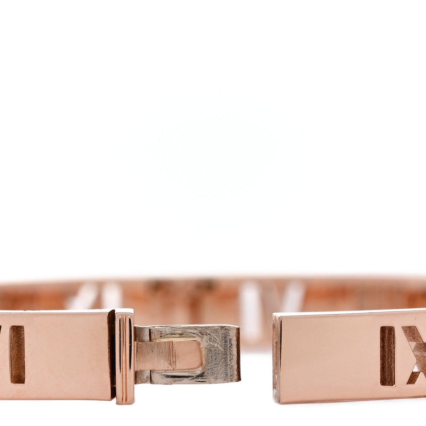 18K Rose Gold Ruby Atlas Pierced Hinged Bangle Bracelet