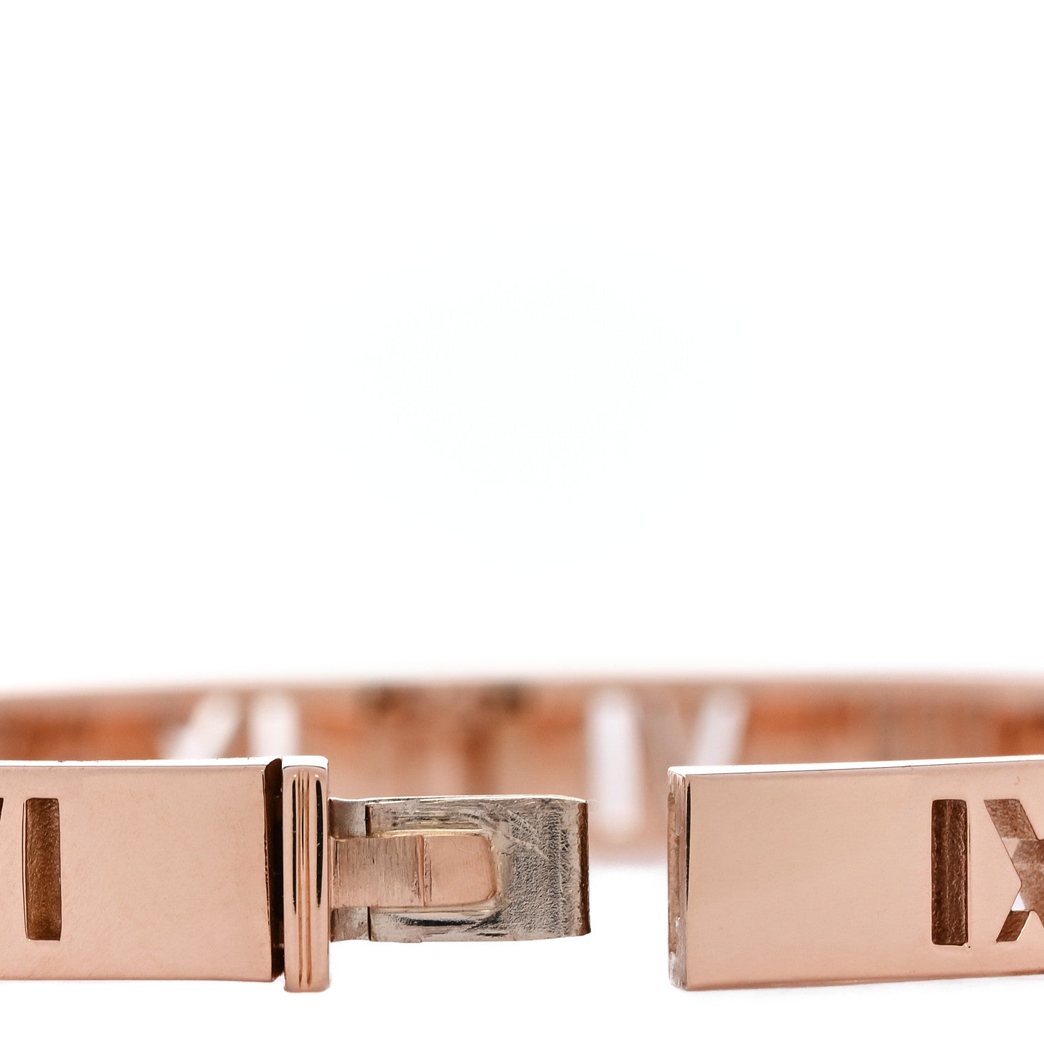 Tiffany 18K Rose Gold Ruby Atlas Pierced Hinged Bangle Bracelet 4 of 4