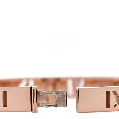 Tiffany 18K Rose Gold Ruby Atlas Pierced Hinged Bangle Bracelet 4 of 4