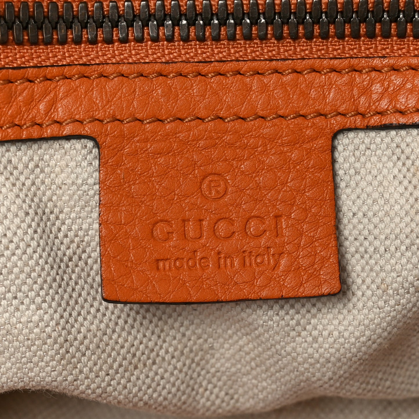 Cellarius Calfskin Large Bamboo Shopper Tote Orange