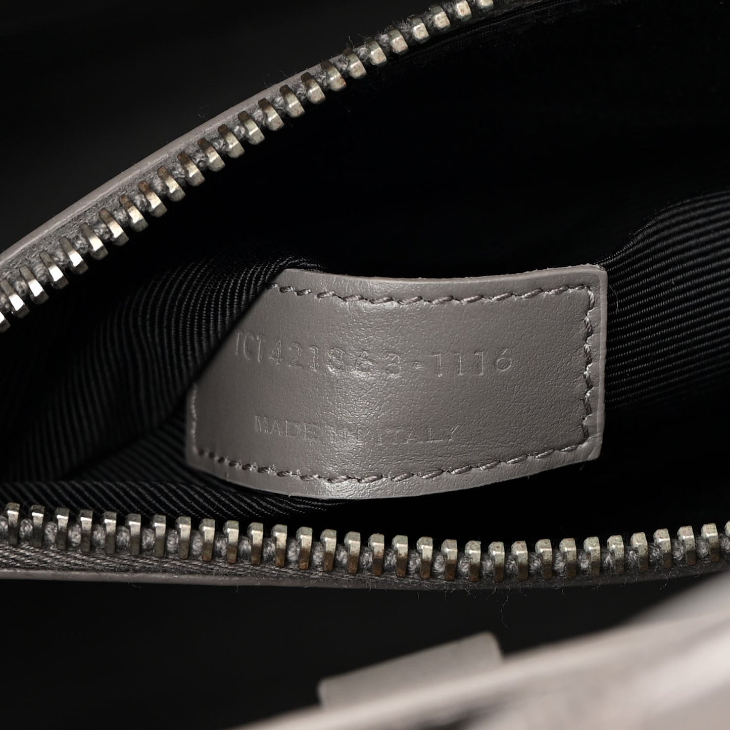 Calfskin Crocodile Embossed Baby Sac De Jour Fog