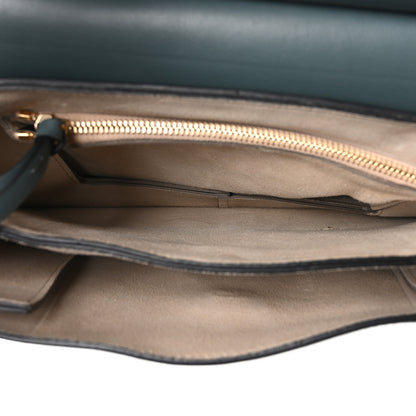 Chloe Suede Calfskin Medium Faye Shoulder Bag Cloudy Blue 5 of 9