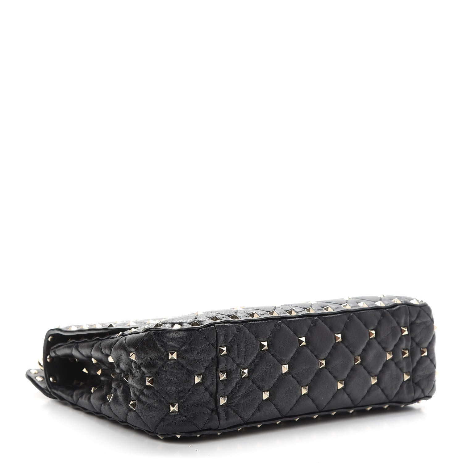 Valentino Garavani Lambskin Medium Rockstud Spike Shoulder Bag Black 4 of 8