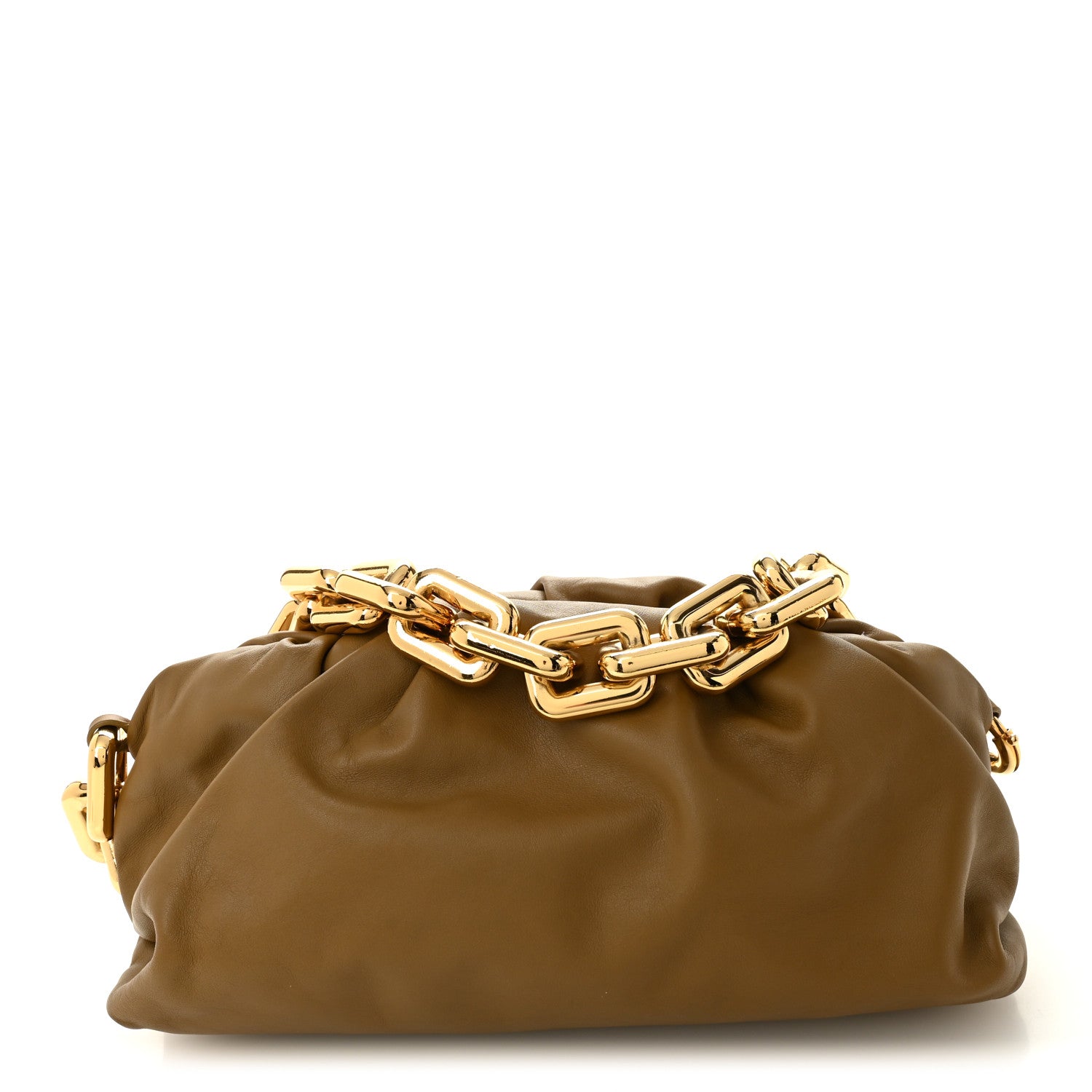 Bottega Veneta Calfskin The Pouch Chain Moutarde 1 of 10