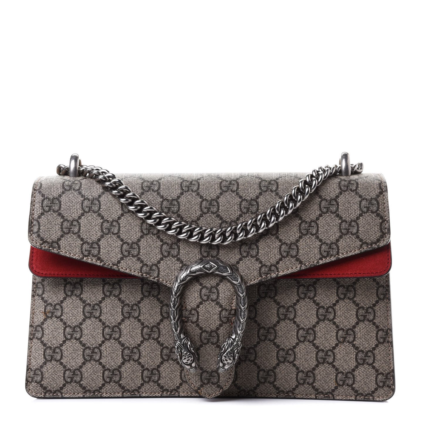 GG Supreme Monogram Small Dionysus Shoulder Bag Red