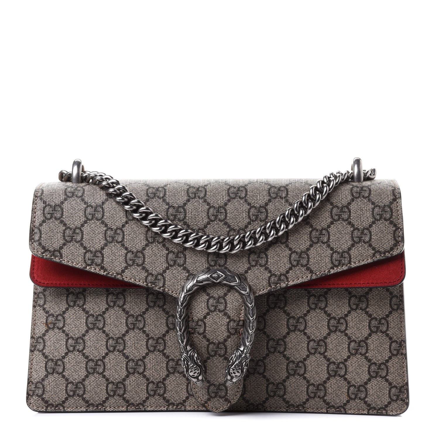 Gucci GG Supreme Monogram Small Dionysus Shoulder Bag Red 1 of 4