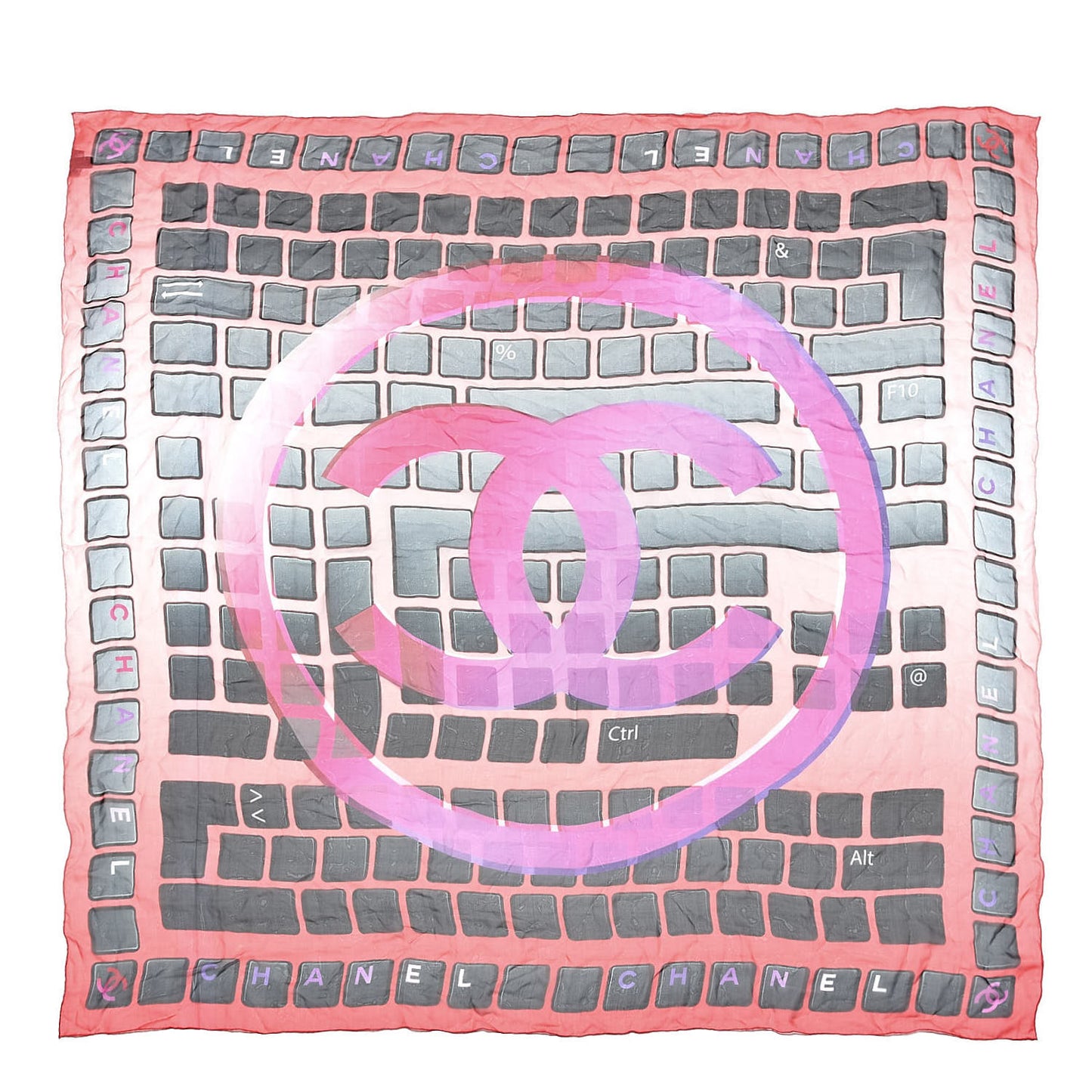 Silk Scarf Pink Red