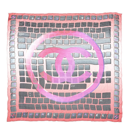 Chanel Silk Scarf Pink Red 1 of 3