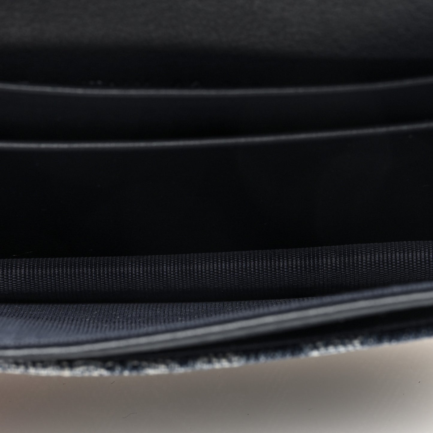 Denim Oblique Saddle Card Holder Blue