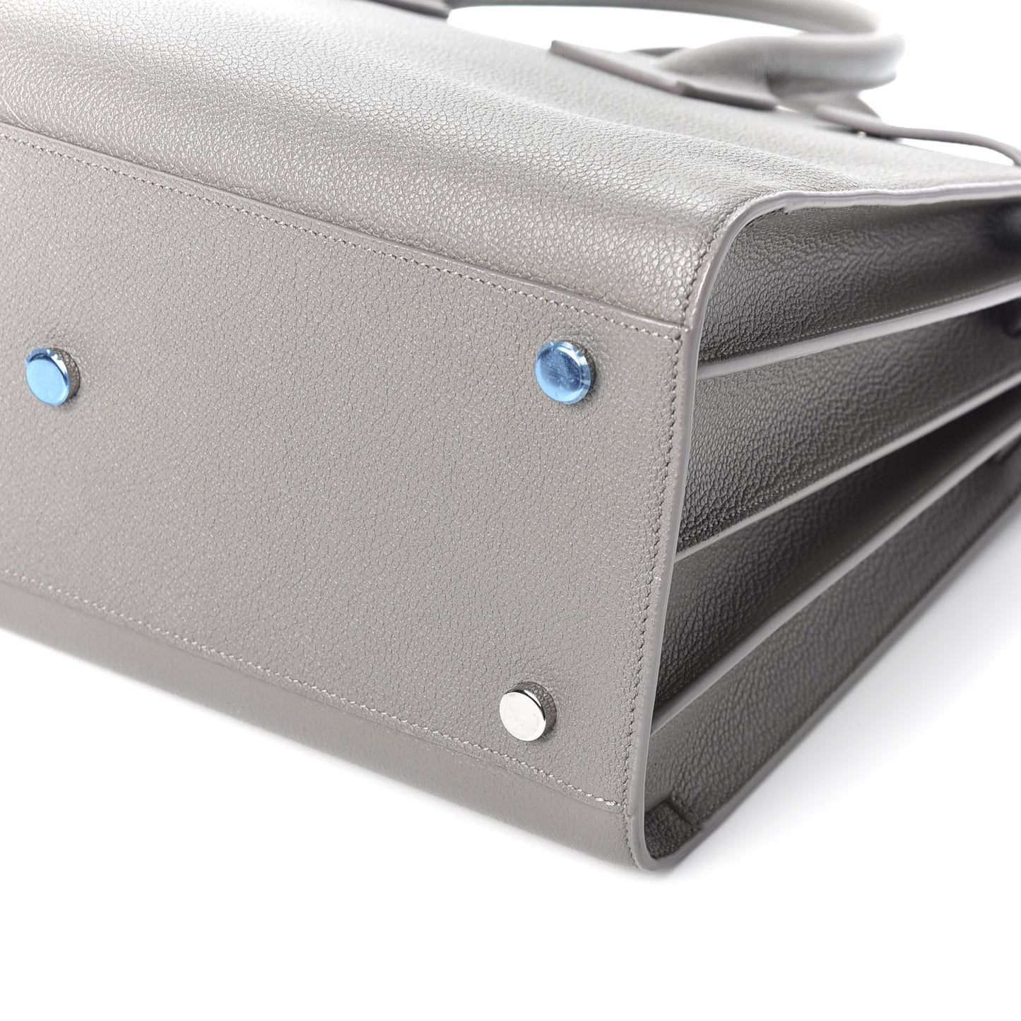 Grained Calfskin Small Sac De Jour Fog