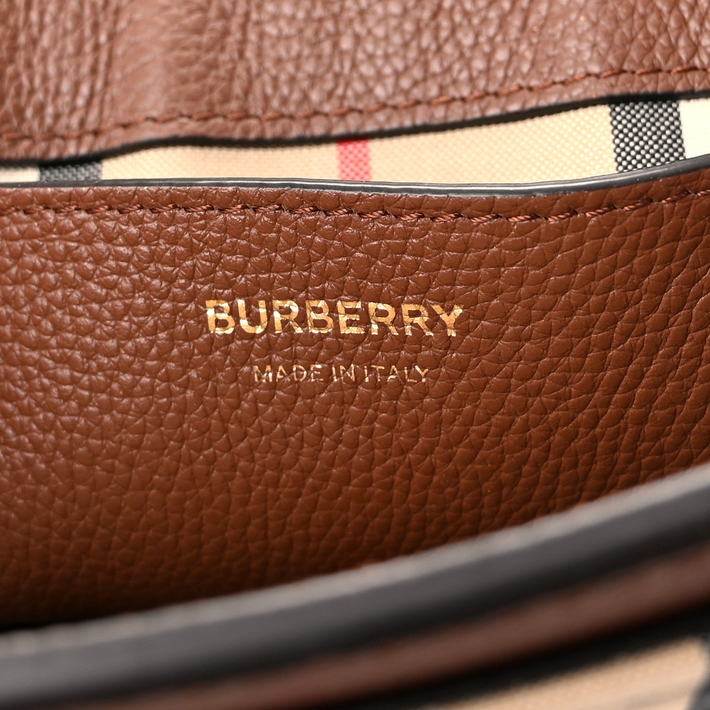 Calfskin Vintage Check Note Crossbody Bag Tan