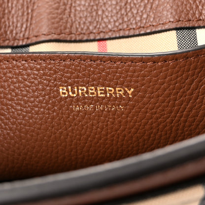 Burberry Calfskin Vintage Check Note Crossbody Bag Tan 6 of 12