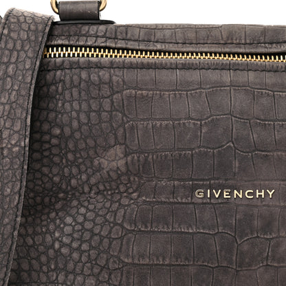 Givenchy Nubuck Crocodile Embossed Medium Pandora Dark Grey 12 of 12