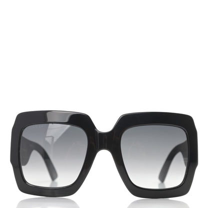 Gucci Square Frame Glitter GG0102S Sunglasses Black 2 of 6