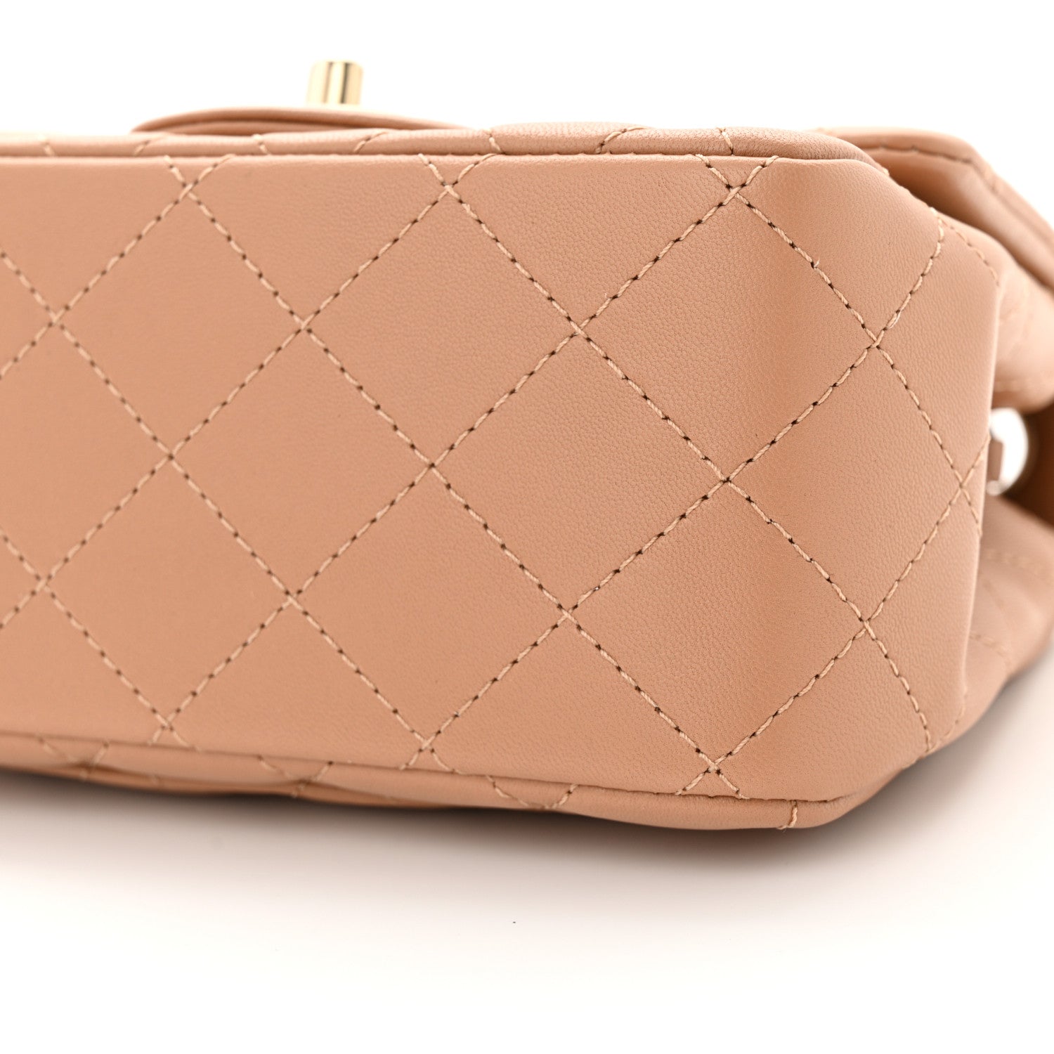 Chanel Lambskin Quilted Mini Square Flap Beige 10 of 11