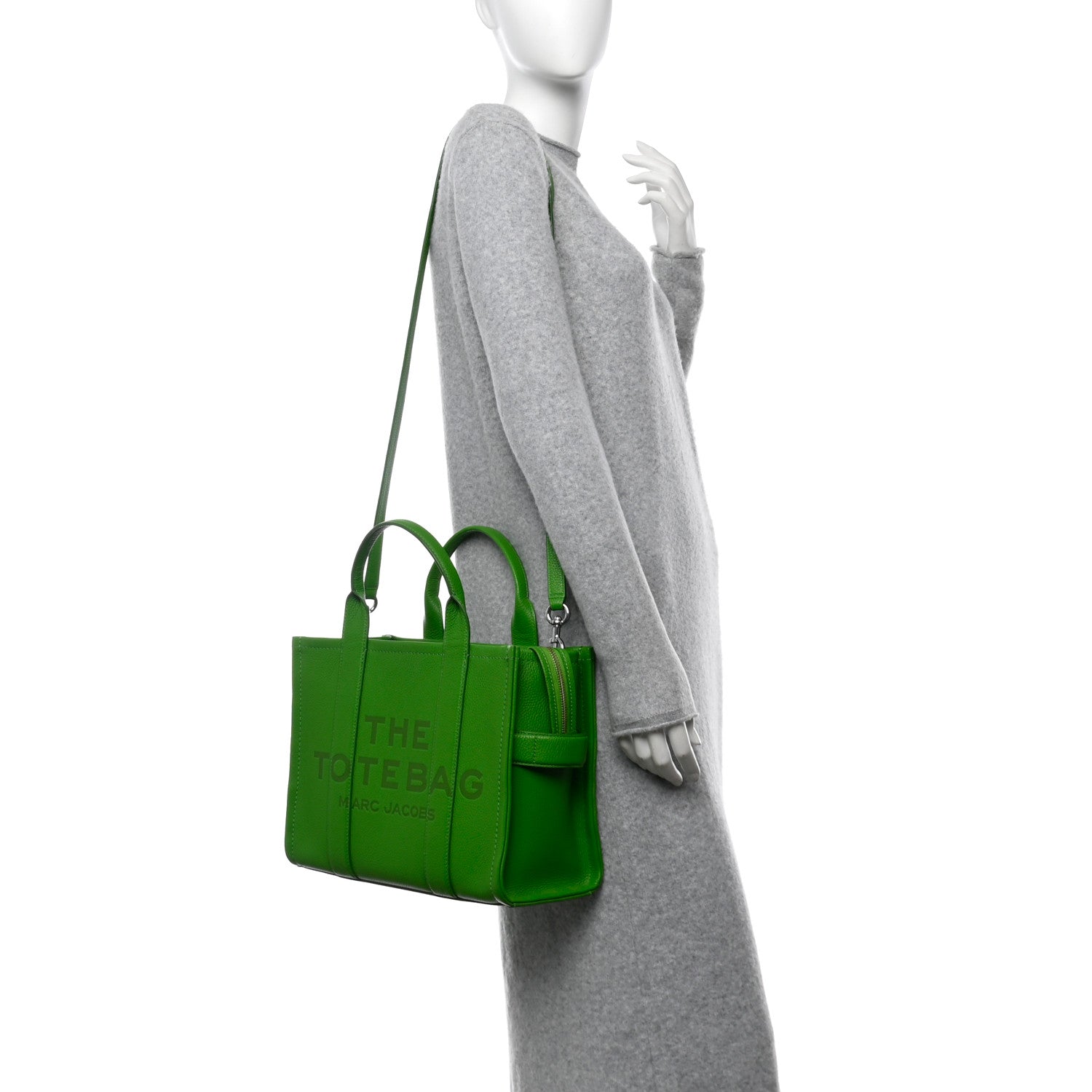 Marc Jacobs Grained Calfskin Medium The Tote Bag Kiwi 3 of 12