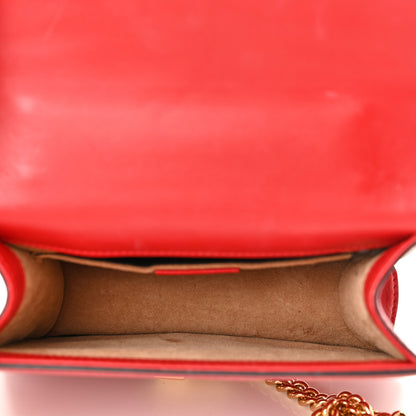 Gucci Calfskin Mini Sylvie Chain Shoulder Bag Hibiscus Red 4 of 11