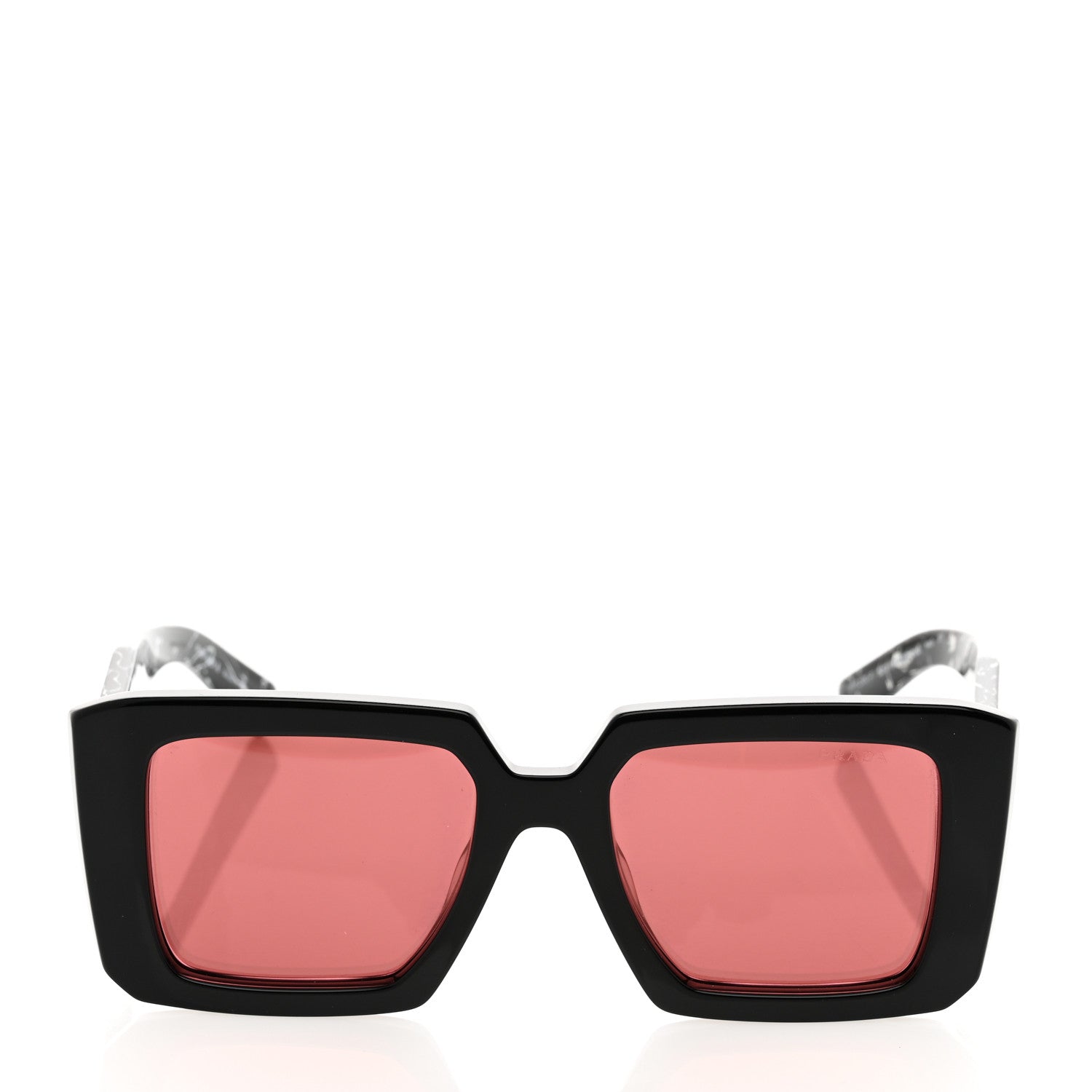 Prada Acetate Symbole Sunglasses SPR 23Y-F Black Marble 2 of 8