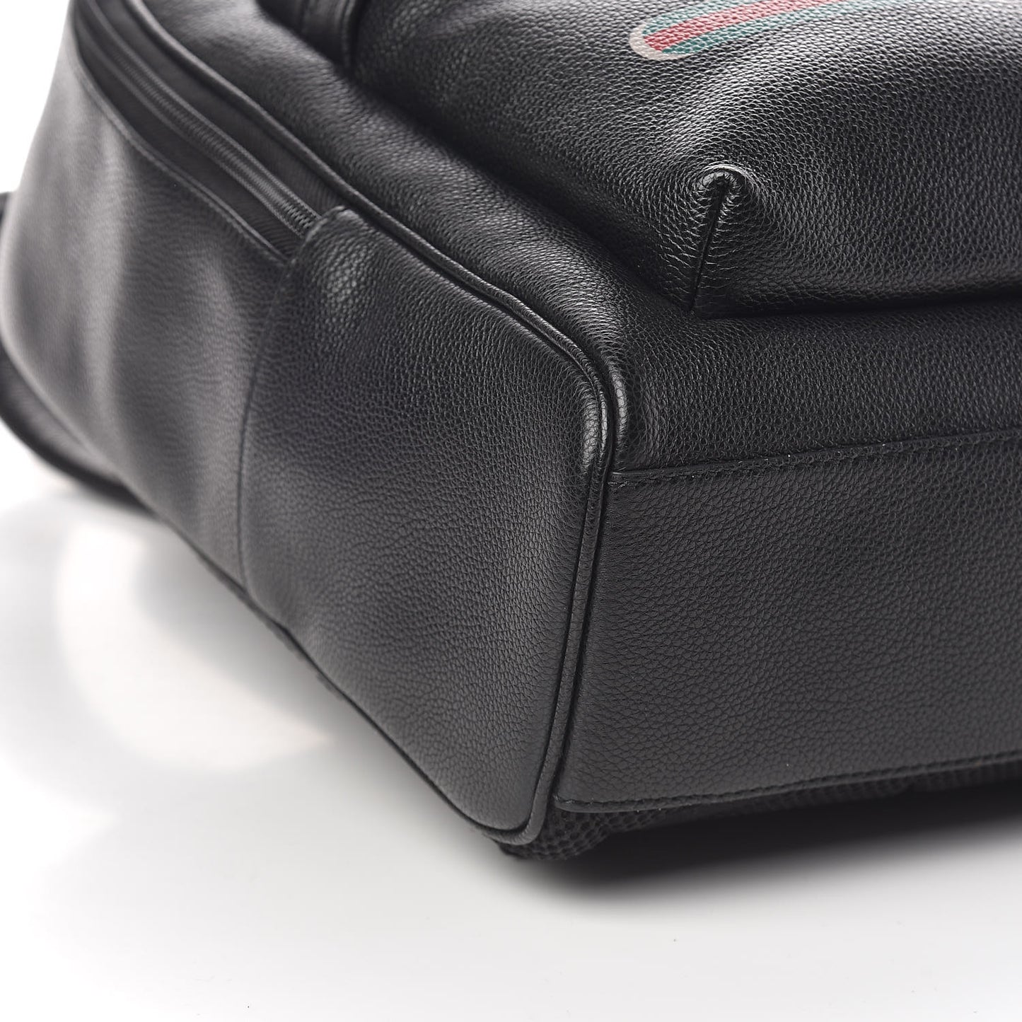Calfskin Logo Day Backpack Black