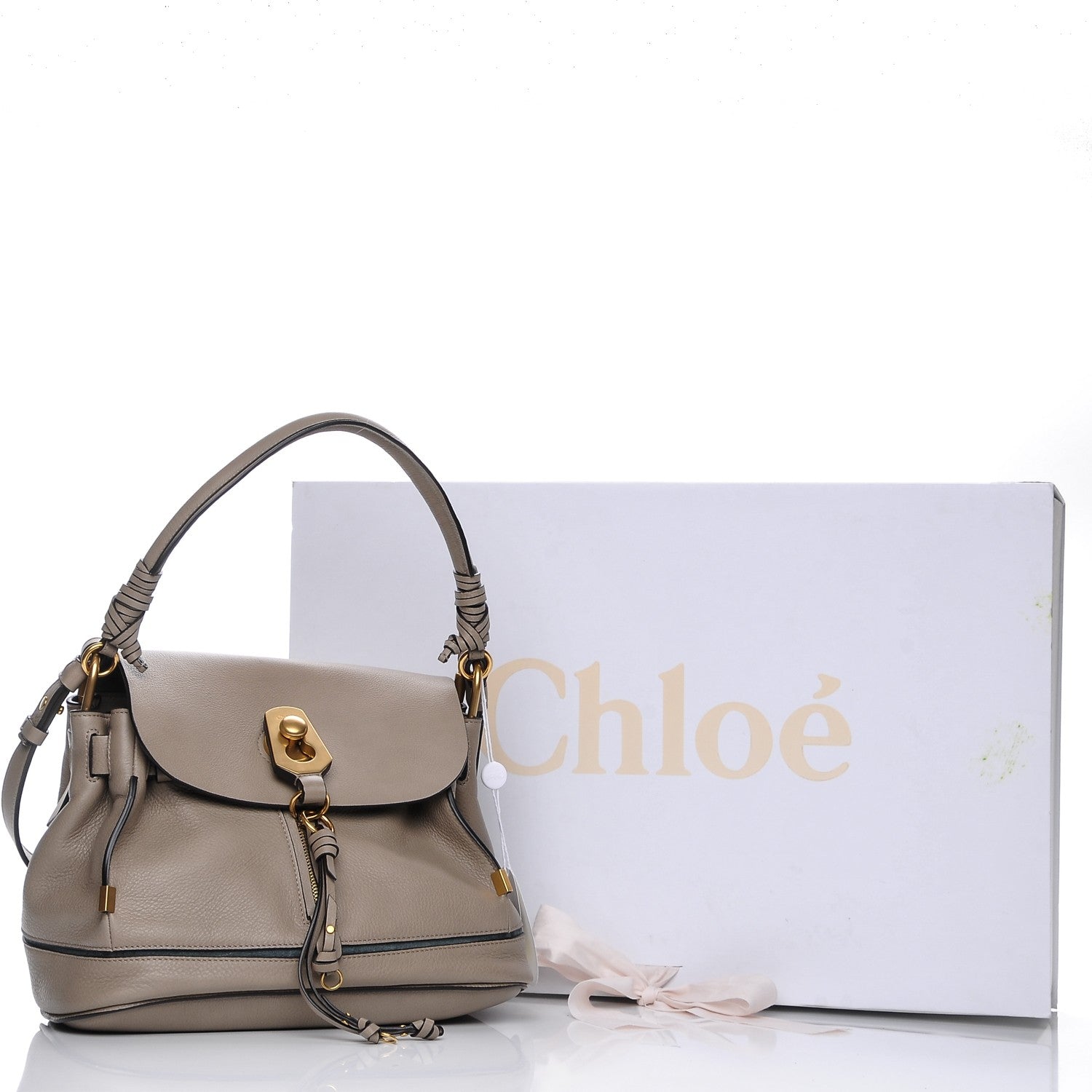 Chloe Suede Calfskin Small Owen Flap Bag Motty Grey 8 of 8