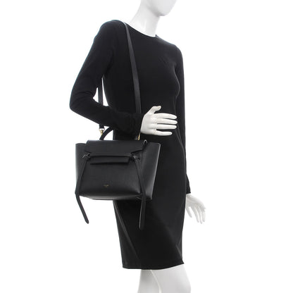 Celine Grained Calfskin Micro Belt Bag Black 2 of 7