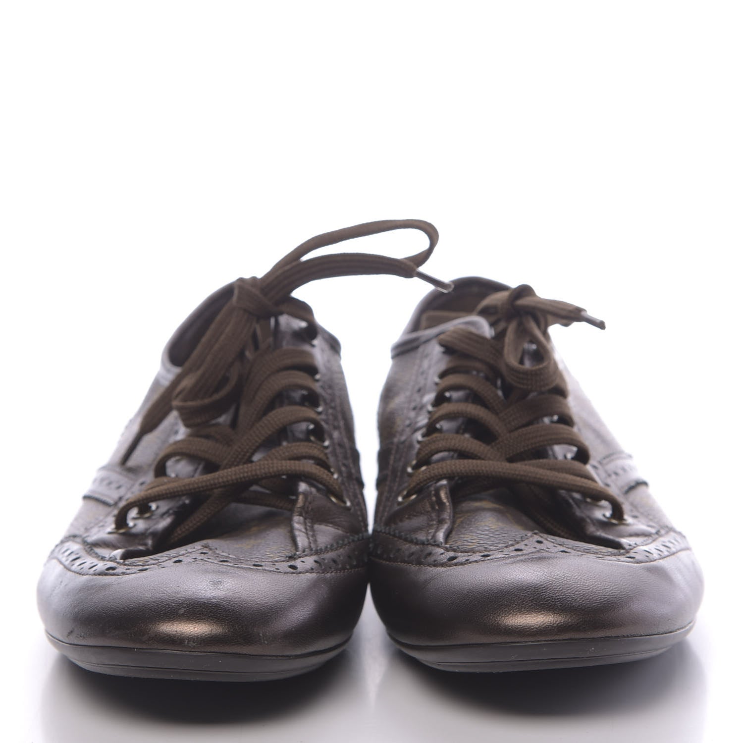 Louis Vuitton Calfskin Monogram Lyrics Sneakers 39.5 Bronze 2 of 9