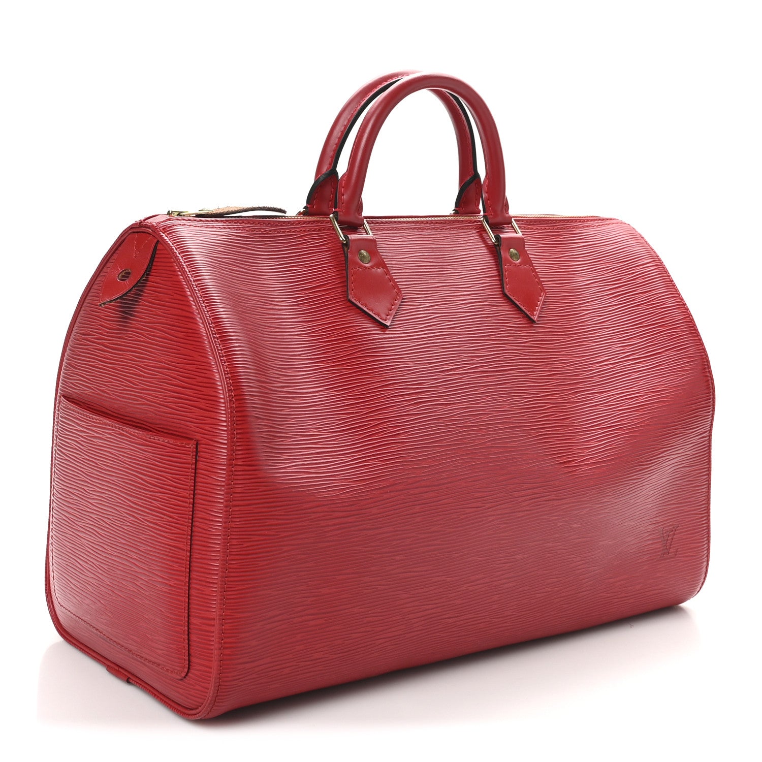 Louis Vuitton Epi Speedy 35 Castillan Red 2 of 9