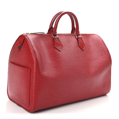 Louis Vuitton Epi Speedy 35 Castillan Red 2 of 9