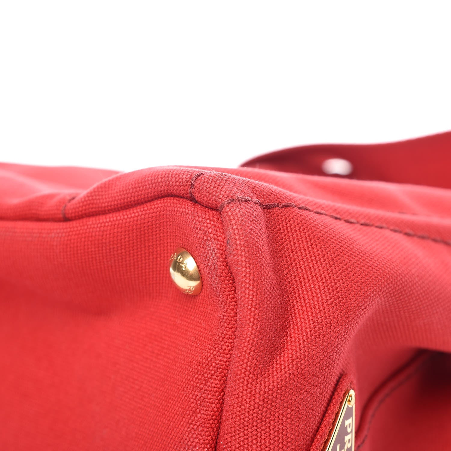 Prada Canapa Small Logo Tote Rosso Talco 20 of 23