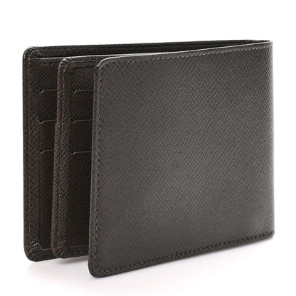 Louis Vuitton Taiga Mens Billfold Wallet 3 Flaps Grizzli 3 of 7