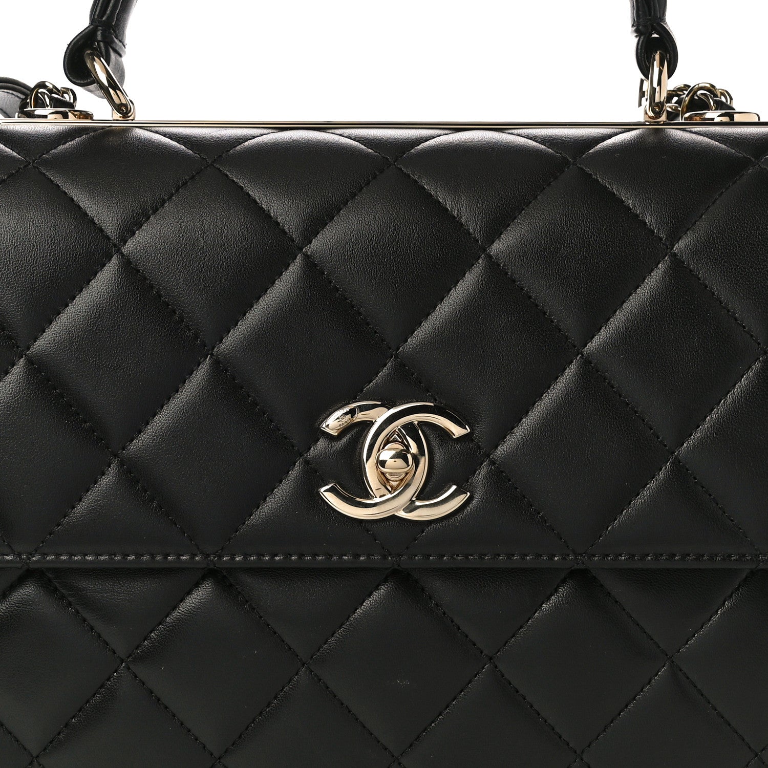 Chanel Lambskin Quilted Medium Trendy CC Flap Dual Handle Bag Black 8 of 10